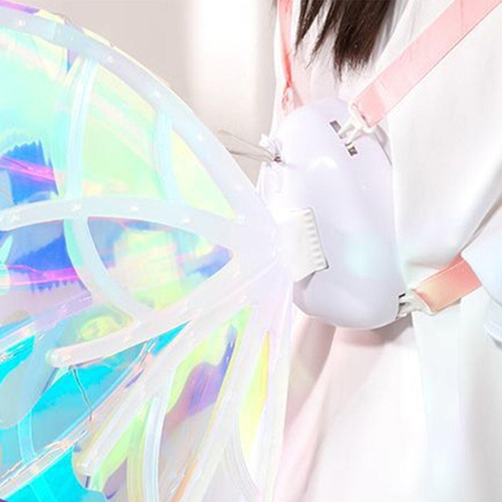 2Pcs LED Electric Butterfly Wings Light Up Moving Butterfly Wings with LED Lights and Music