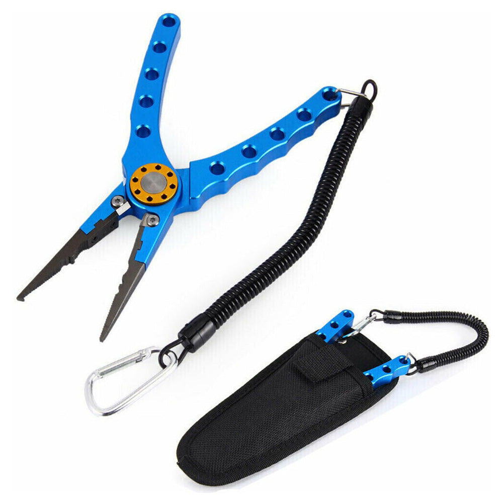 Aluminum Fishing Pliers Fishing Multitool Hook Remover Braided Fishing Line Cutting and Split Ring