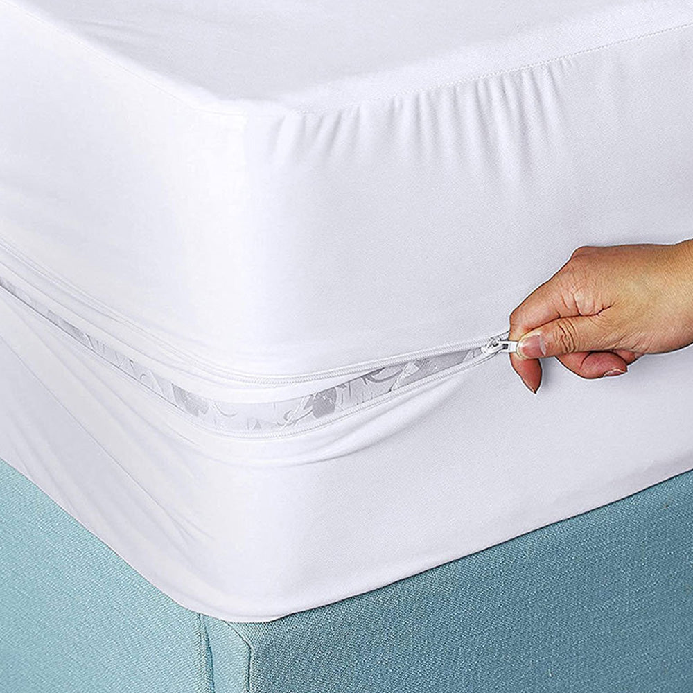 2XZippered Mattress Protector Waterproof and Bed Bug Proof Mattress Protector
