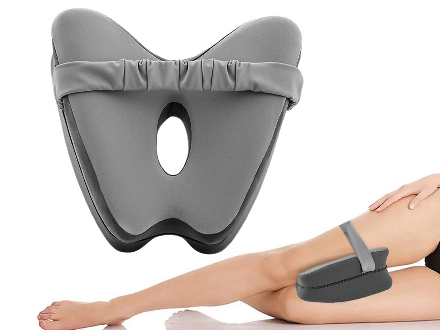 Leg Pillow for Side Sleepers Cooling Ice Fiber Fabric Knee Pillow