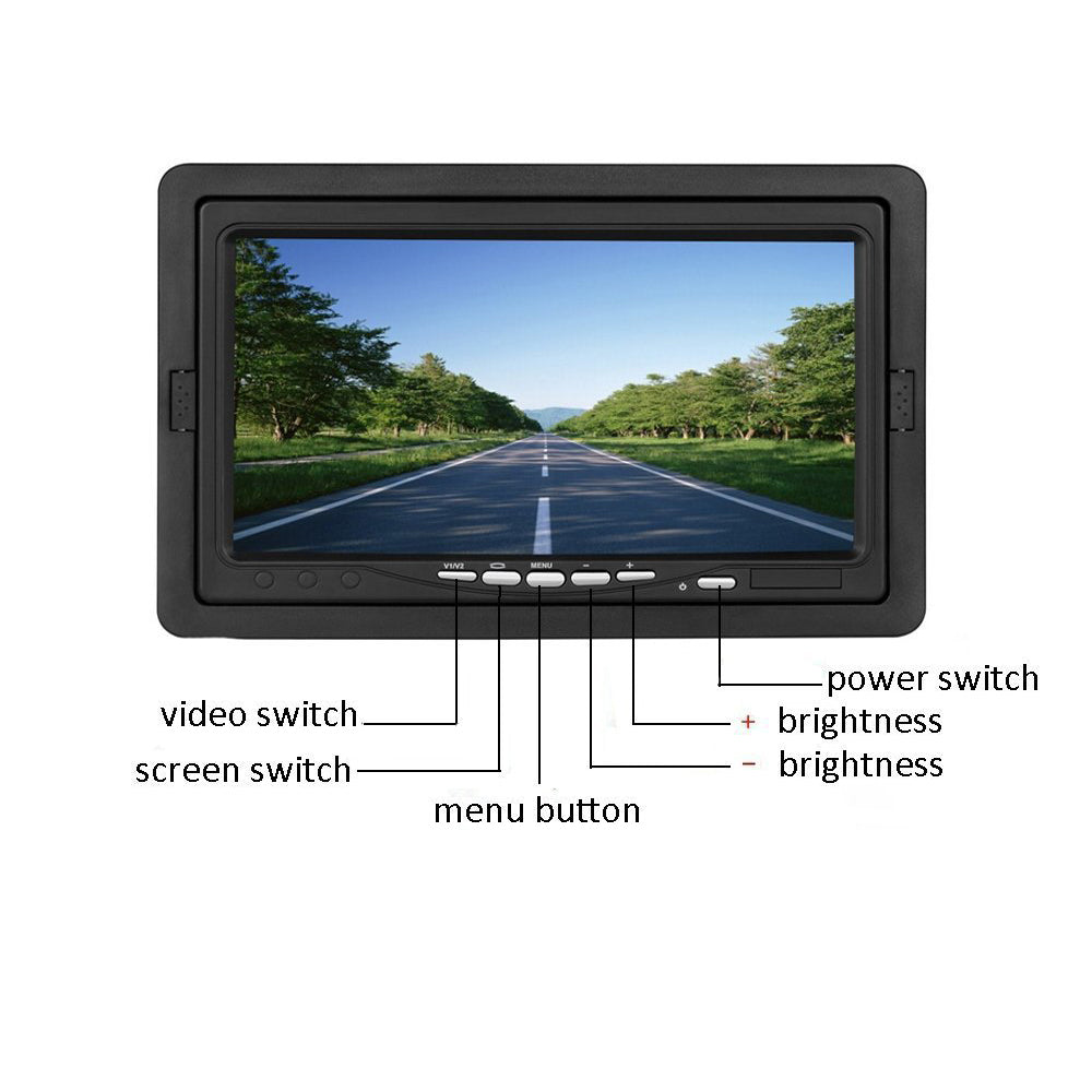 7-Inch Dual-Lens Bus Backup Camera System with Night Vision
