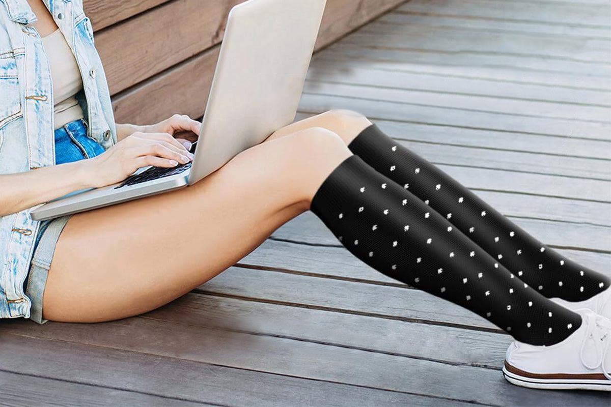 6 Pairs High Stretch Long Socks for Sports Casual Wear for Women - Style 2