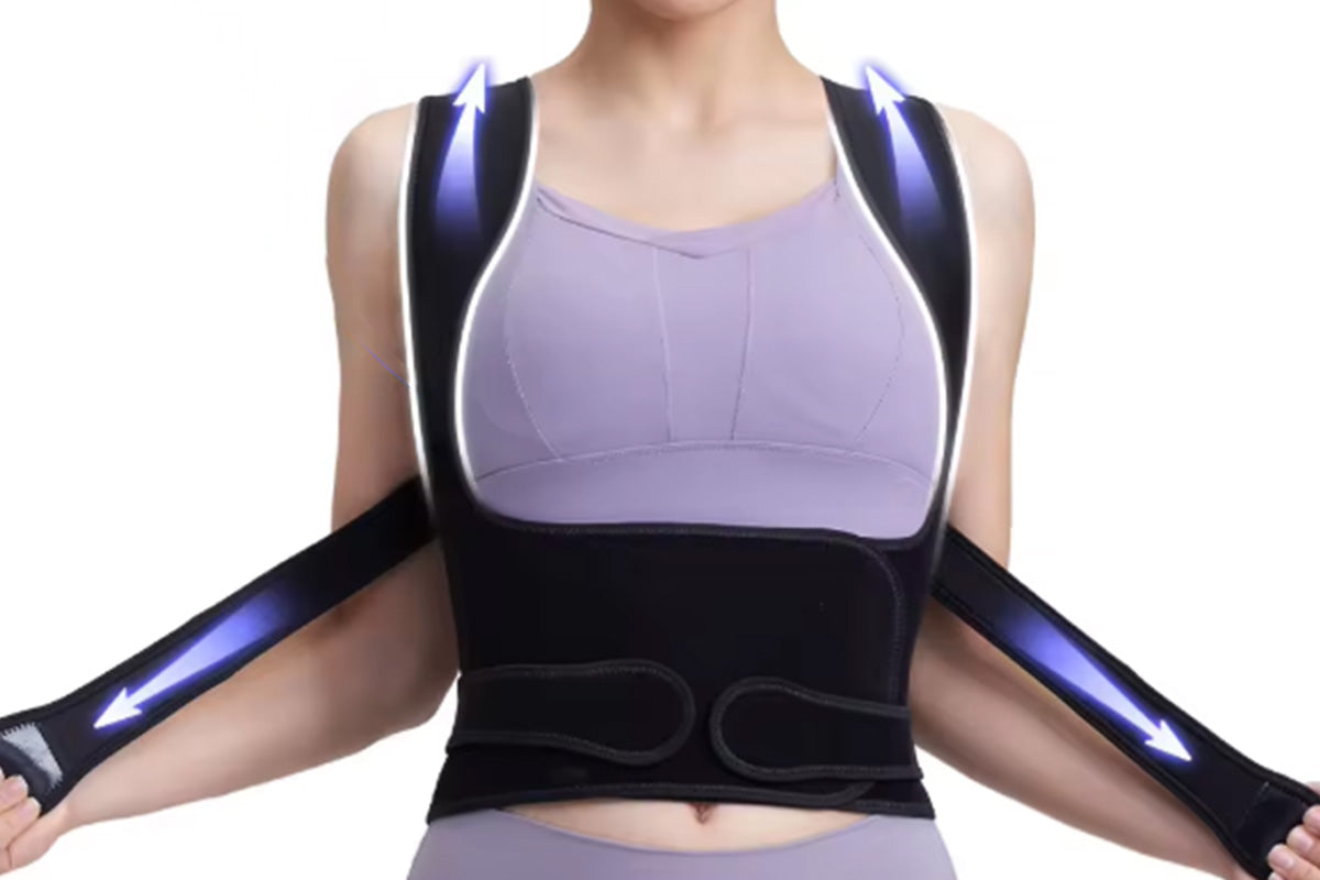 Posture Corrector Back Brace Adjustable Straightener for Improving Back Posture-Black