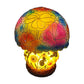 Bohemian Resin Painting Glass Mushroom Table Lamps