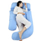 Pregnancy Pillows for Sleeping U Shaped Full Body Maternity Pillow with Removable Cover-Purple