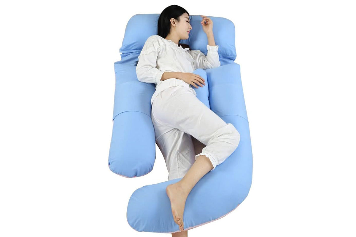 Pregnancy Pillows for Sleeping U Shaped Full Body Maternity Pillow with Removable Cover-Purple