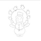 Stainless Steel Lighted Christmas Snowman Decoration With LED Light Strings Christmas Decorative Signage Light-Snowman