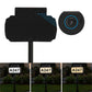 Solar Powered LED Illuminated Address Plaque with Stakes 3-Color Lighting Modes