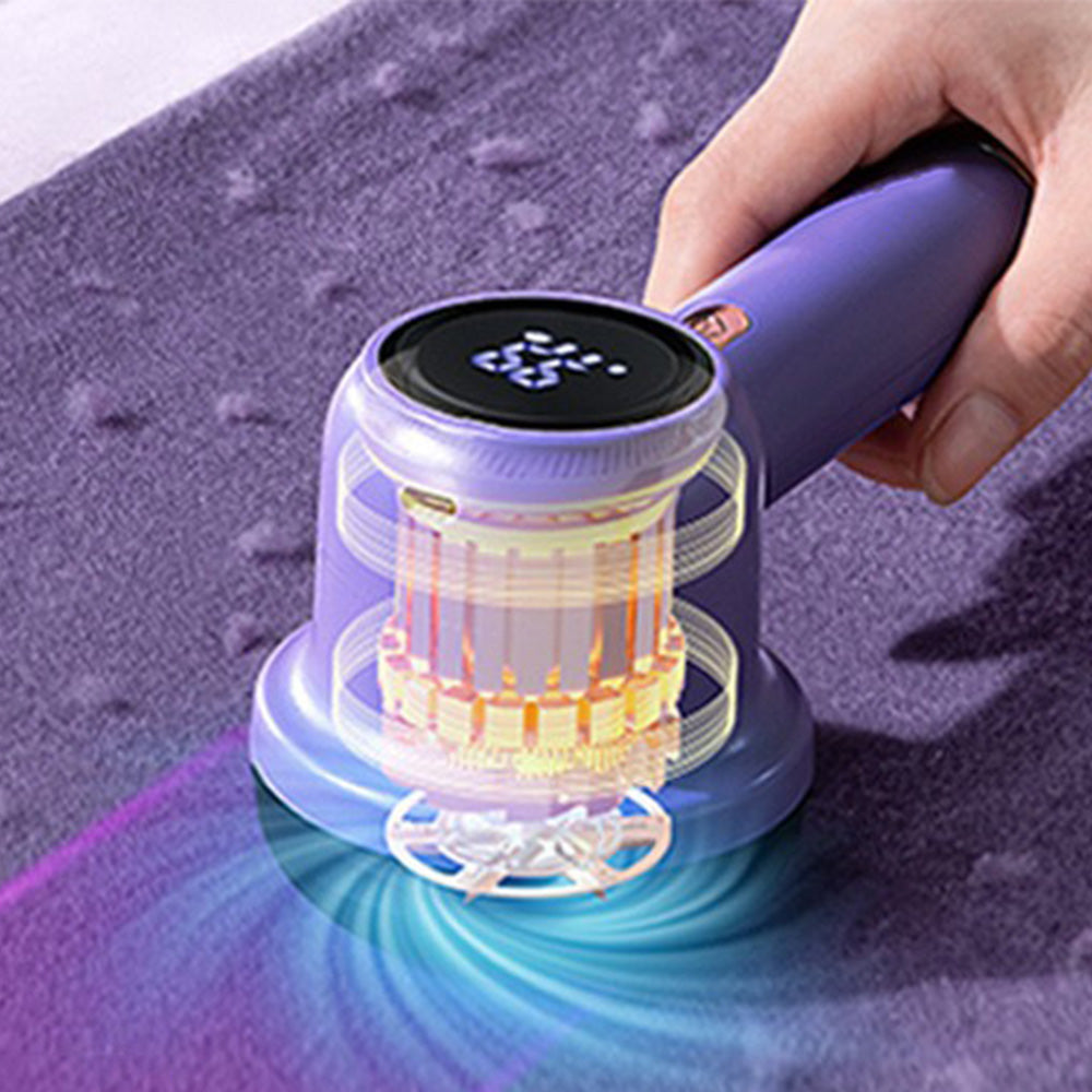 Electric Lint Remover with 3 Speed Levels LED Display 3 Replacement Blades for Clothes