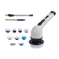 Electric Multifunctional Scrubber with 9 Replaceable Brush Heads and Adjustable Extension Handle