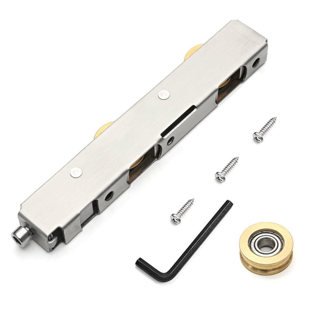2 PCS Stainless Steel Sliding Door Roller Durable Bottom Guide Wheel for Glass Door