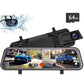 1080P Front and Rear Cameras 10 Inch Full Screen Streaming Media Dash Cam with 64GB Card
