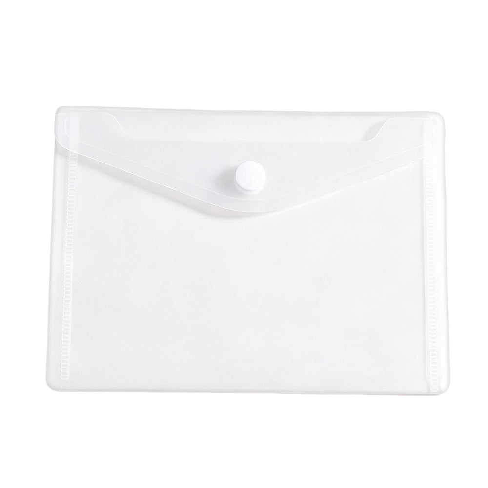 20Pcs Clear Horizontal Snap File Bags in C6 A5 A4 Sizes for Office