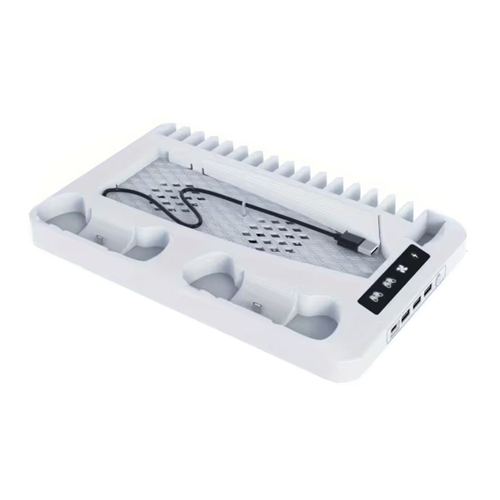Gaming For PS5 Slim Pro Docking and Cooling Station Charger Headset Holder With RGB Light