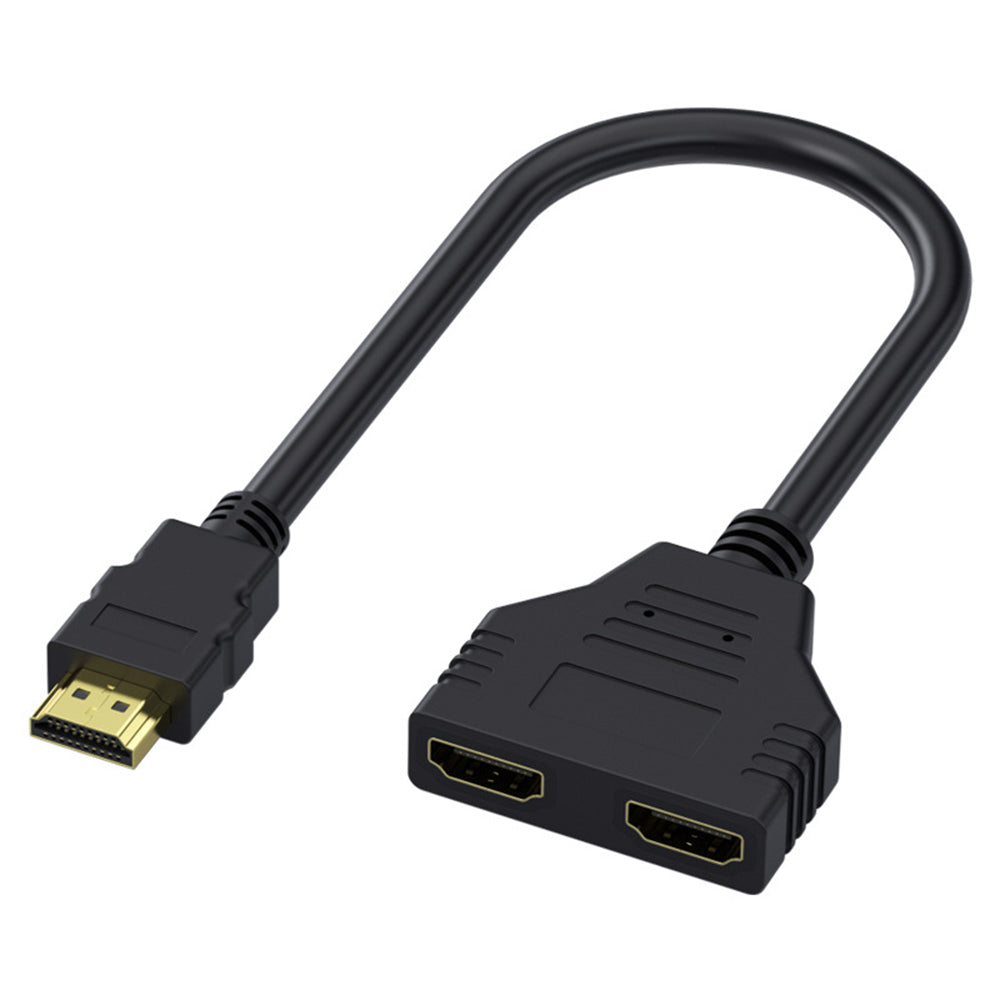 HDMI Splitter Adapter Cable 1 in 2 Out Male to Dual Female 1080P