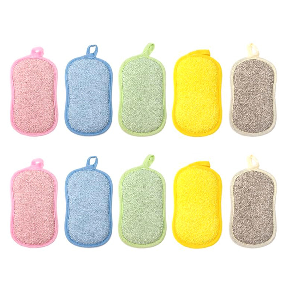 5Pcs Dish Sponge Kitchen Double Sided Sponges Scrub to Remove Stubborn Stains