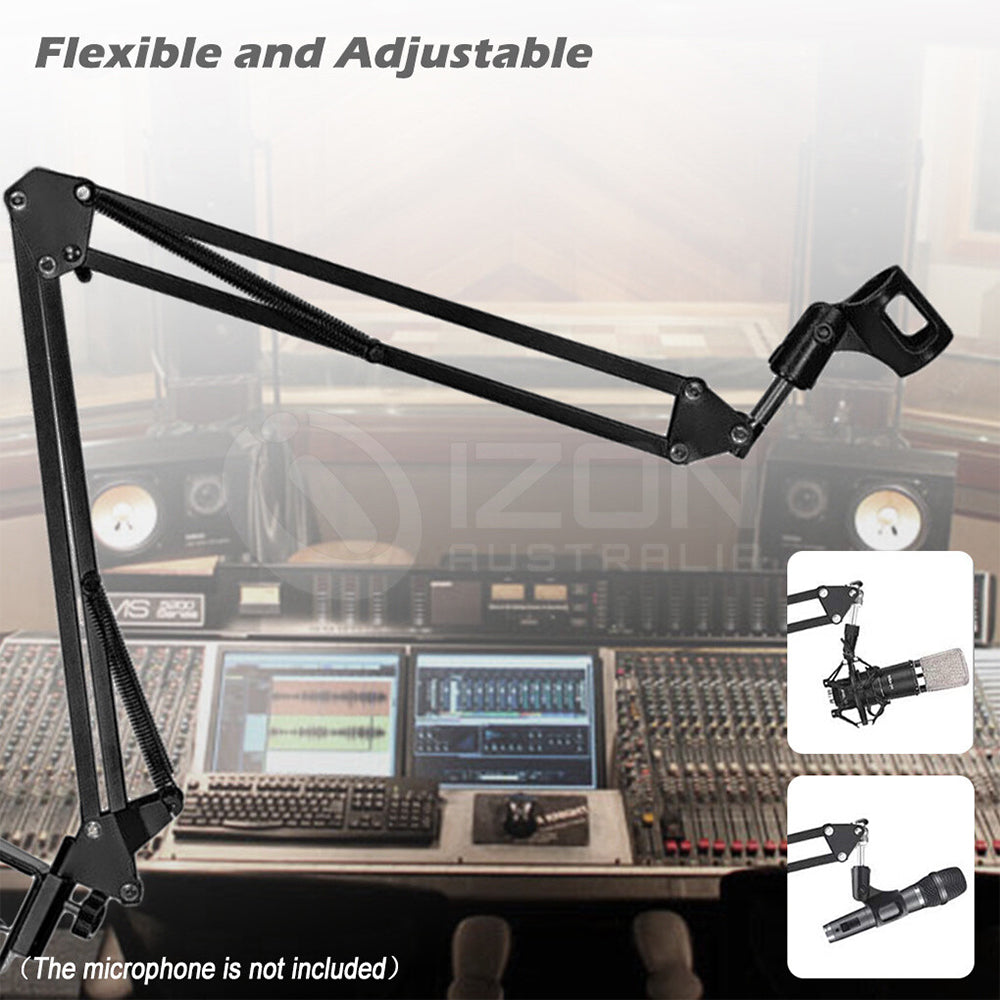 Pro Mic Microphone Suspension Boom Arm Desktop Stand Holder Mount for Broadcast