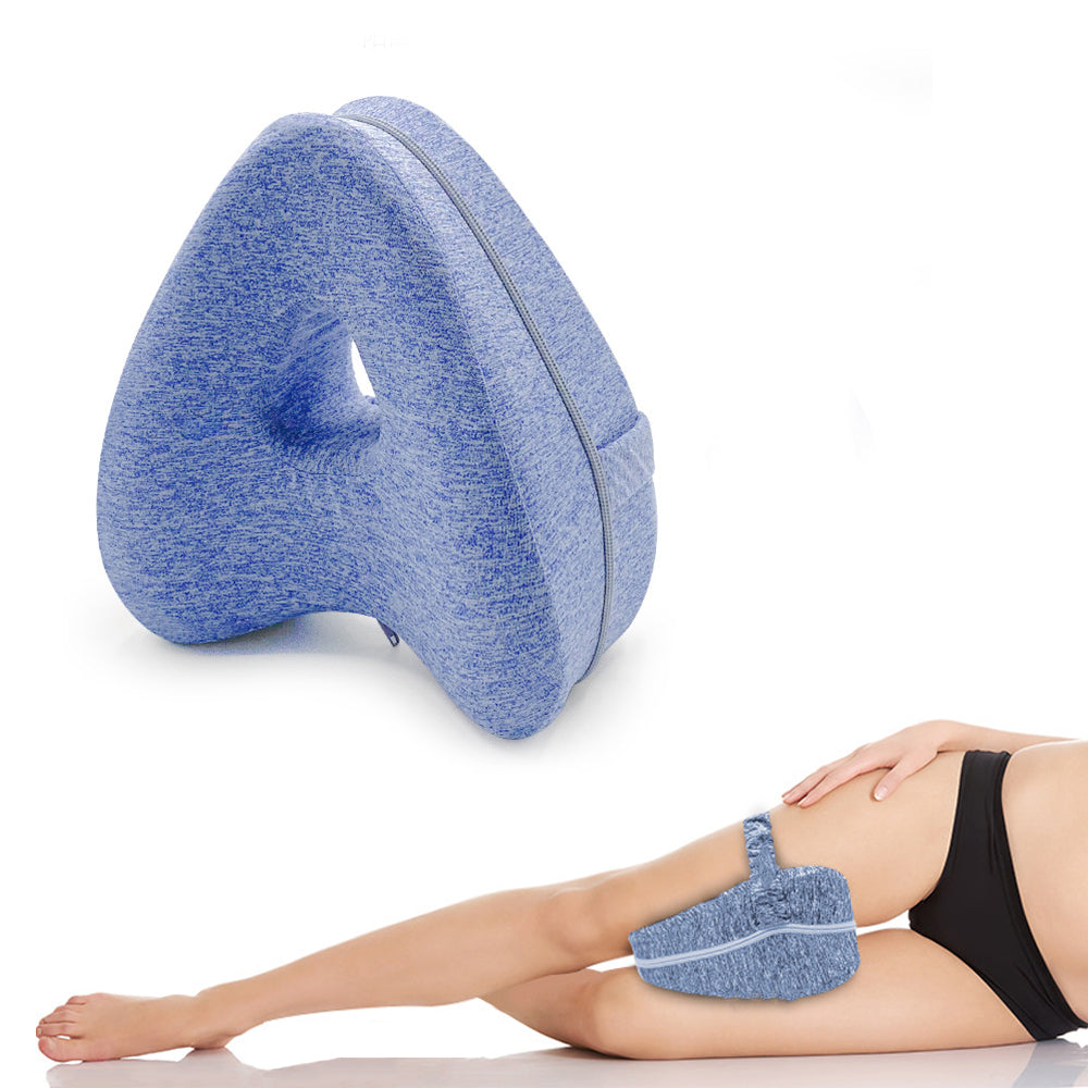 Memory Foam Leg Pillow Cushion Knee Support Washable Cover Side Sleeper