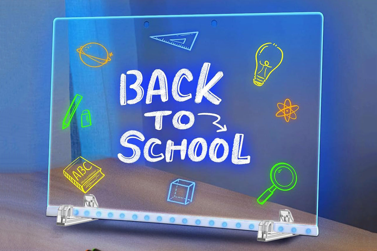 LED Drawing Board for Little Ones with Stand and Remote Dimming Colorful Light-Up Writing & Art Pad