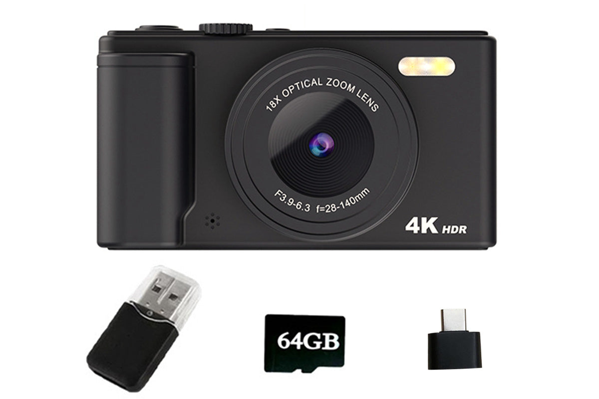 4K Digital Camera Flip Screen Autofocus for Vlogging and Photography Beginners