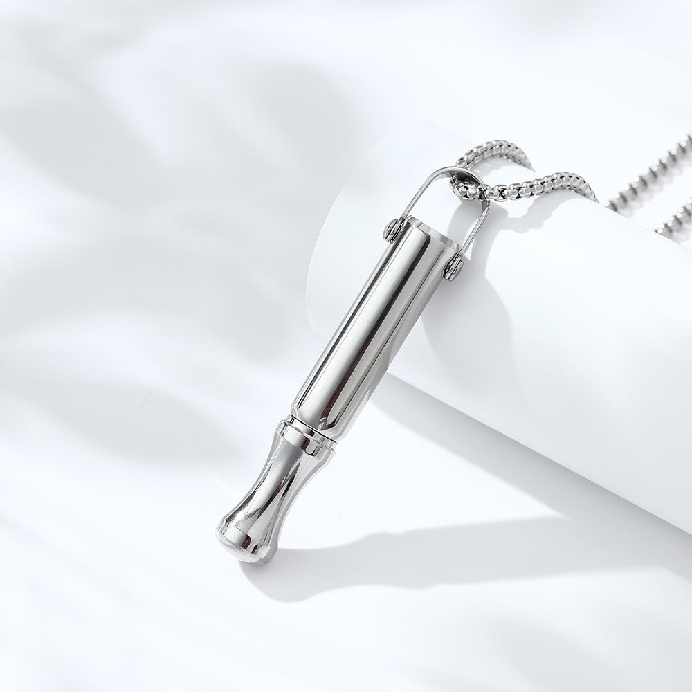 Breathlace Necklace Stainless Steel Quit Smoking Anti-Vaping Breathing Pendant Necklace