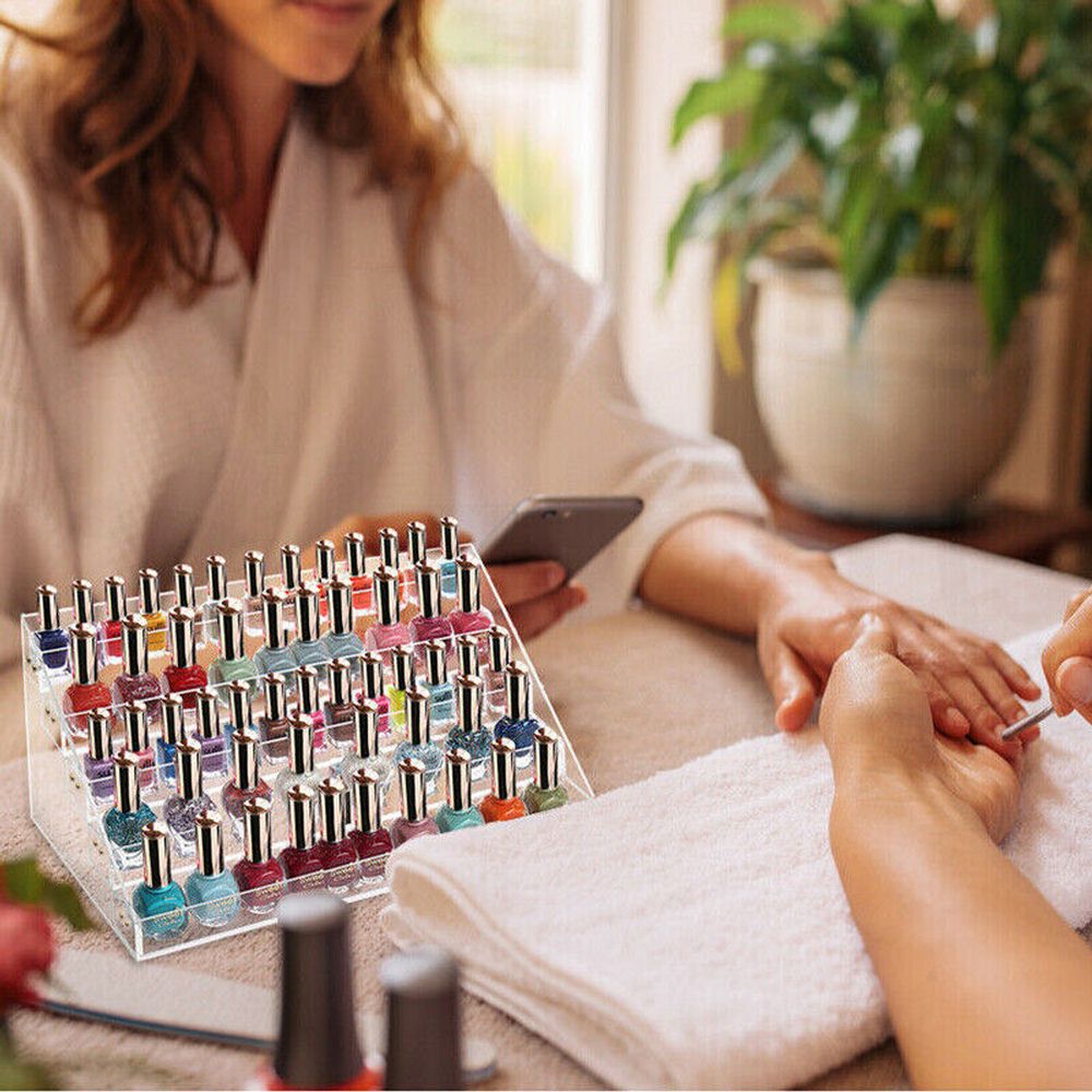 Clear Acrylic Nail Polish Display Rack Holder Multi-layer