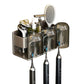 Space Metal Toothbrush Holder Wall Mounted Toothpaste Bathroom Rack with Cups
