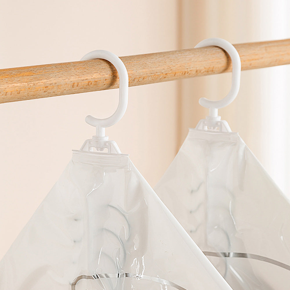 4Pcs Hanging Vacuum Clothes Storage Bags with Pump