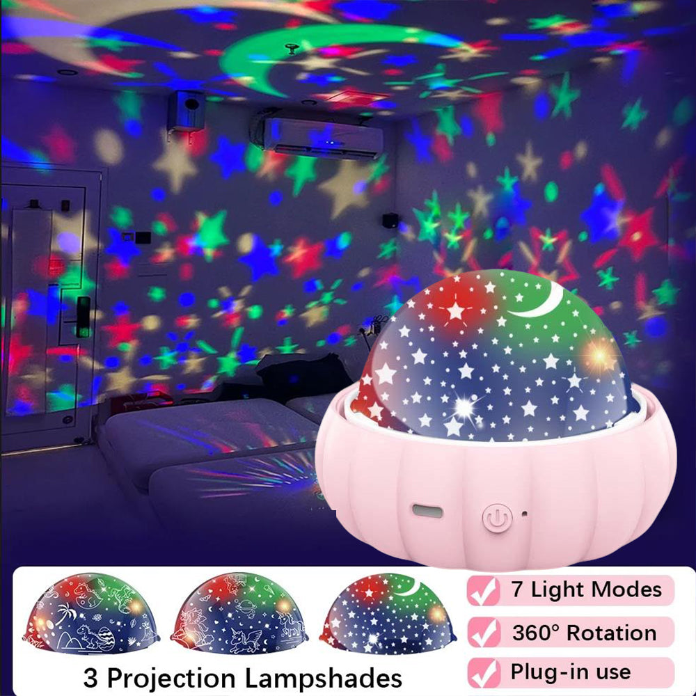 Rotating Starry Sky Projection Night Light Colorful Pattern Lamp