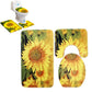 3Pcs Non-Slip Rug Bath Mat Bathroom Contour Toilet Seat Lid Cover Set