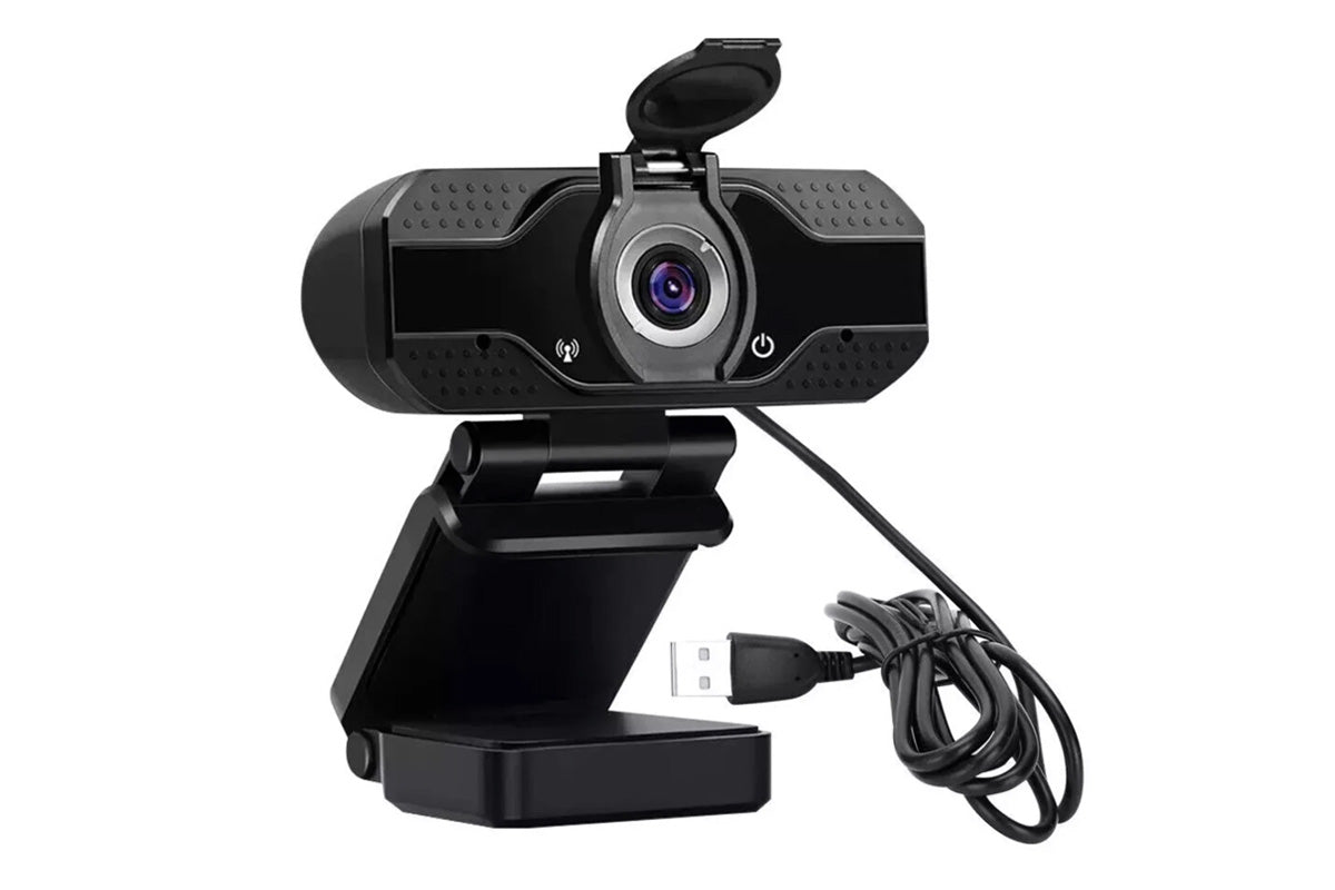 Full HD USB Webcam with Microphone for PC Desktop and Laptop -Black