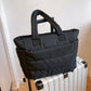 Puffer Tote Bag Quilted Puffy Handbag Lightweight Satchel Bag