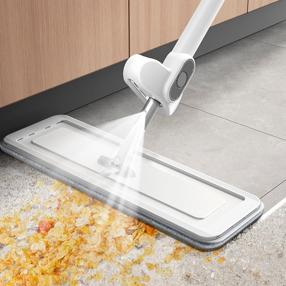 Self Wringing Microfiber Flat Floor Mop with Mite Removal Function and 5 Mop Pad
