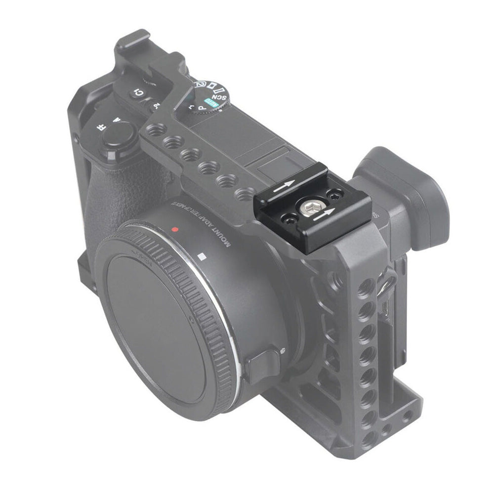 Cold Shoe Mount Adapter Cold Shoe Bracket with 1/4" Thread Hole for Camera DSLR Flash LED Light Monitor Video