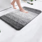 Gradient Stripe Microfiber Bath Mat Absorbent Quick Dry Bathroom Rug with Rubber Backing Machine Washable