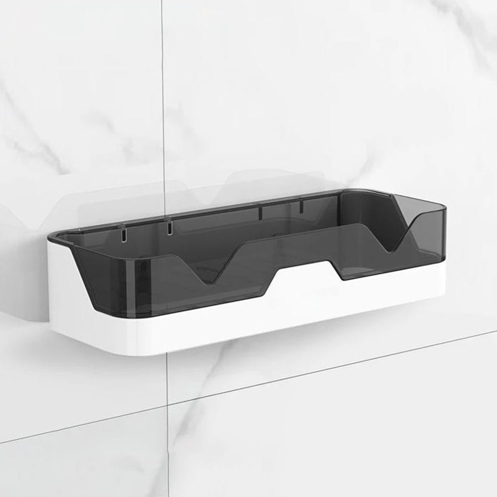 Wall Mount Kitchen Bathroom No Drilling Double Layer Shower Shelf