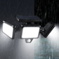 3 Head Motion Sensor Solar Light Wall Lamp