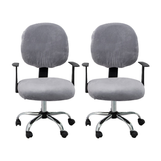 2 Sets of 2 Pieces Split Stretch Universal Rotating Chair Covers