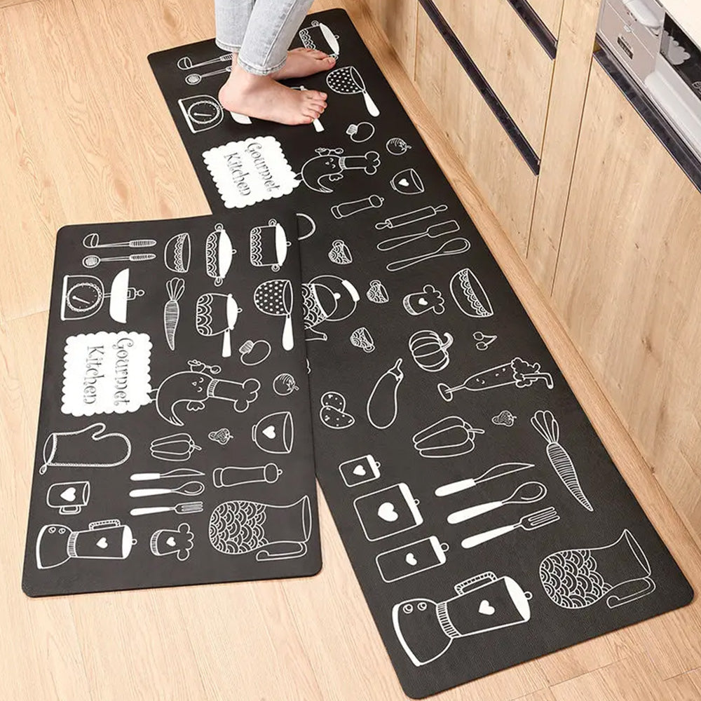 2-Piece Kitchen Floor Mat Set