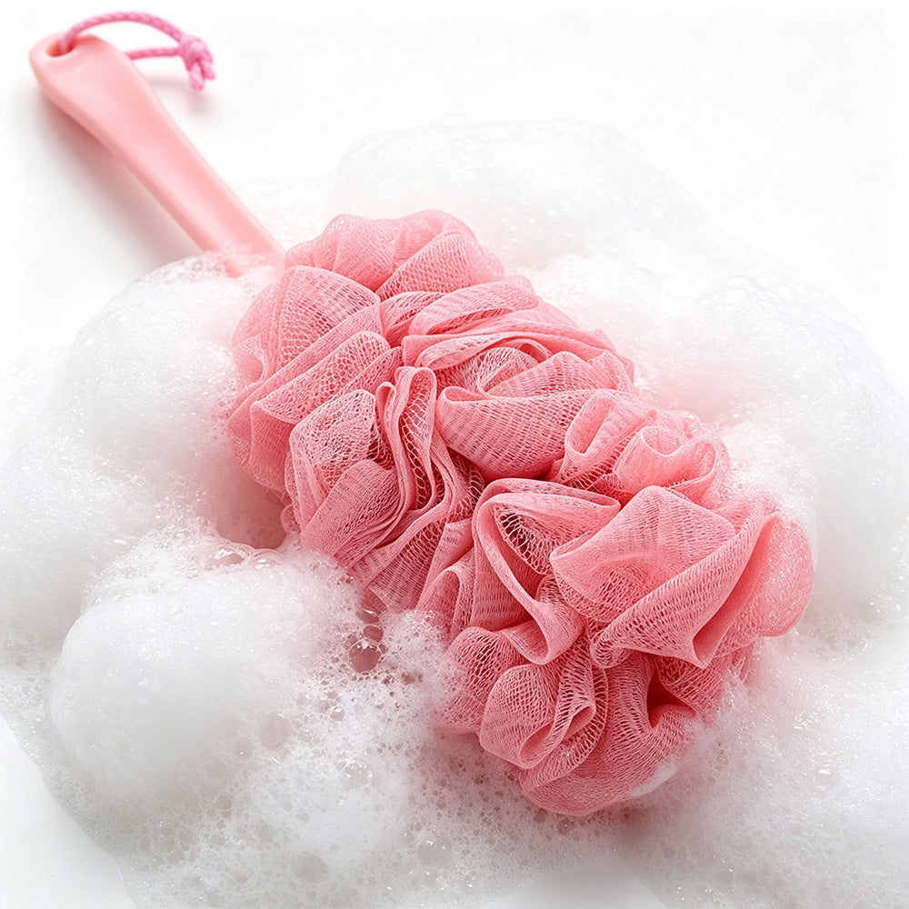 2Pcs Long Handle Shower Bath Brush Set for Back Body Cleaning