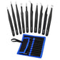 10 Piece Precision Tweezers Set with Bag Stainless Steel Anti Static Tweezers Repair Tool Kit for Electronics