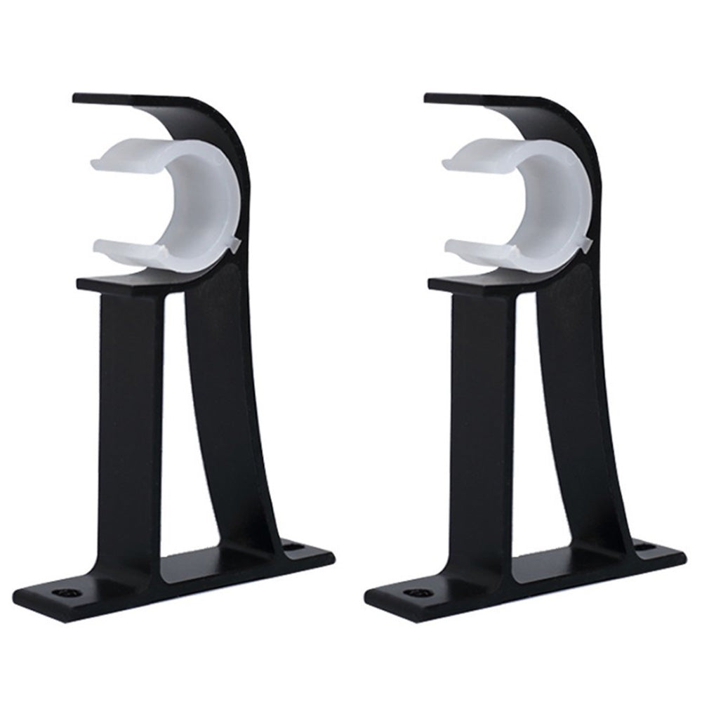 2 Pack Thickened Aluminum Alloy Curtain Rod Brackets for 28 to 32mm Rods