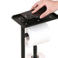 Free Standing Toilet Paper Holder With Shelf Bathroom Organizer Anti Slip Base