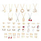 Christmas Jewelry Advent Calendar Set Earrings Rings Necklaces Keychains
