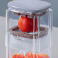 Vegetable Chopper with 4 Interchangeable Blades Press-Type Food Cutter with Container for Dicing
