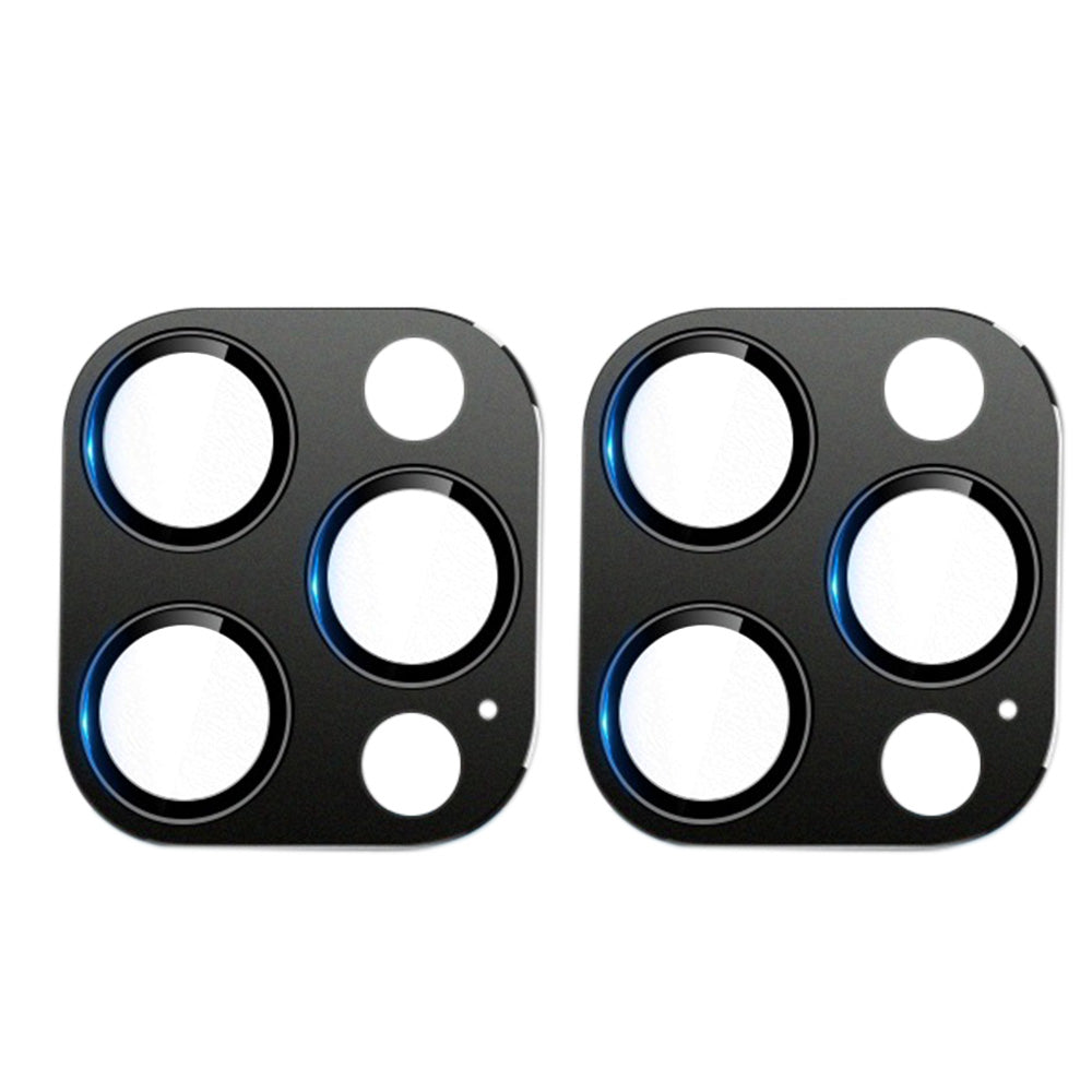 2 Pack Metal Camera Lens Protector for iPhone 16 Pro Max Tempered Glass Cover