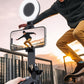 Vlogging Kit with AI Tracking Tripod 2 Lights 2 Mics for iPhone Android Camera