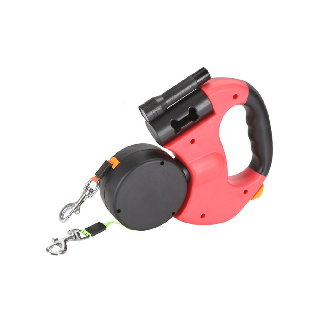 Retractable Pet Dog Double Lead Leash Dual Dog Pet Leash Durable Pet Leash Rope