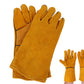 Double Layer Leather Welding Gloves Heat Resistant Fireproof Safety Gloves