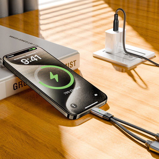 2-in-1 Audio Charger Splitter Type-C Male to USB Female with Type-C Female Charging 100W